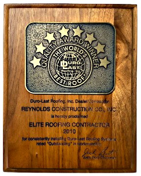 Elite Roofing Contractor Award 2010